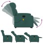 vidaXL Sillón masaje eléctrico reclinable elevable tela verde oscuro vidaXL Sillón masaje eléctrico reclinable elevable tela verde oscuro