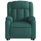 vidaXL Sillón masaje eléctrico reclinable elevable tela verde oscuro vidaXL Sillón masaje eléctrico reclinable elevable tela verde oscuro