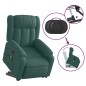vidaXL Sillón masaje eléctrico reclinable elevable tela verde oscuro vidaXL Sillón masaje eléctrico reclinable elevable tela verde oscuro