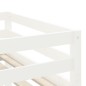 vidaXL Cama alta niños con cortinas madera pino blanco negro 80x200 cm