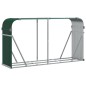vidaXL Leñero de acero galvanizado verde 234x45x100 cm