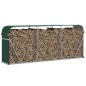 vidaXL Leñero de acero galvanizado verde 234x45x100 cm