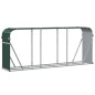 vidaXL Leñero de acero galvanizado verde 234x45x100 cm