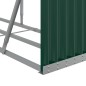 vidaXL Leñero de acero galvanizado verde 234x45x100 cm