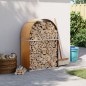 vidaXL Leñero de acero galvanizado marrón claro 80x45x120 cm vidaXL Leñero de acero galvanizado marrón claro 80x45x120 cm