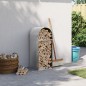 vidaXL Leñero de acero galvanizado gris claro 40x45x100 cm vidaXL Leñero de acero galvanizado gris claro 40x45x100 cm
