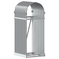vidaXL Leñero de acero galvanizado gris claro 40x45x100 cm
