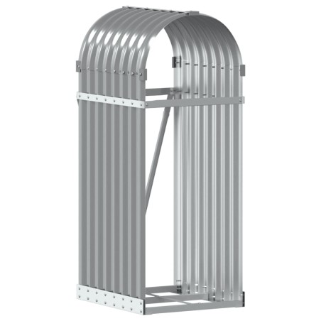 vidaXL Leñero de acero galvanizado gris claro 40x45x100 cm
