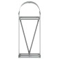 vidaXL Leñero de acero galvanizado gris claro 40x45x100 cm vidaXL Leñero de acero galvanizado gris claro 40x45x100 cm