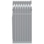 vidaXL Leñero de acero galvanizado gris claro 40x45x100 cm vidaXL Leñero de acero galvanizado gris claro 40x45x100 cm