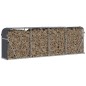 vidaXL Leñero de acero galvanizado gris antracita 300x45x100 cm vidaXL Leñero de acero galvanizado gris antracita 300x45x100 cm