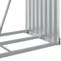 vidaXL Leñero de acero galvanizado marrón 80x45x190 cm