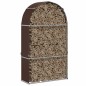 vidaXL Leñero de acero galvanizado marrón 120x45x210 cm