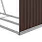 vidaXL Leñero de acero galvanizado marrón 120x45x210 cm