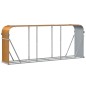 vidaXL Leñero de acero galvanizado marrón claro 234x45x100 cm vidaXL Leñero de acero galvanizado marrón claro 234x45x100 cm