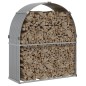 vidaXL Leñero de acero galvanizado gris claro 120x45x140 cm