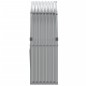 vidaXL Leñero de acero galvanizado gris claro 120x45x140 cm