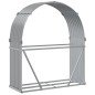 vidaXL Leñero de acero galvanizado gris claro 120x45x140 cm