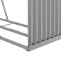 vidaXL Leñero de acero galvanizado gris claro 120x45x140 cm