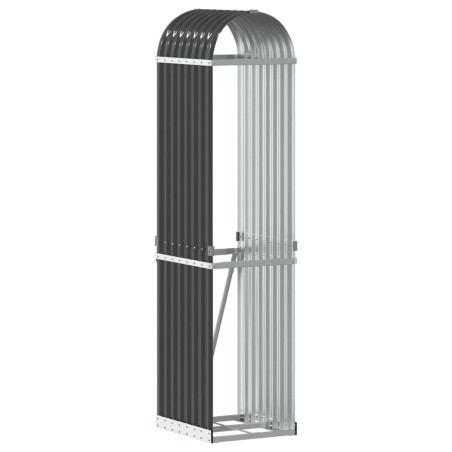 vidaXL Leñero de acero galvanizado gris antracita 40x45x170 cm