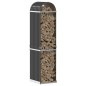 vidaXL Leñero de acero galvanizado gris antracita 40x45x170 cm vidaXL Leñero de acero galvanizado gris antracita 40x45x170 cm