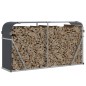 vidaXL Leñero de acero galvanizado gris antracita 180x45x100 cm vidaXL Leñero de acero galvanizado gris antracita 180x45x100 cm