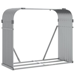 vidaXL Leñero de acero galvanizado gris claro 120x45x100 cm