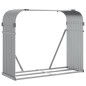 vidaXL Leñero de acero galvanizado gris claro 120x45x100 cm vidaXL Leñero de acero galvanizado gris claro 120x45x100 cm