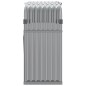 vidaXL Leñero de acero galvanizado gris claro 120x45x100 cm vidaXL Leñero de acero galvanizado gris claro 120x45x100 cm