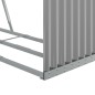 vidaXL Leñero de acero galvanizado gris claro 120x45x100 cm vidaXL Leñero de acero galvanizado gris claro 120x45x100 cm