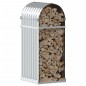 vidaXL Leñero de acero galvanizado plateado 40x45x100 cm vidaXL Leñero de acero galvanizado plateado 40x45x100 cm