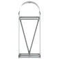 vidaXL Leñero de acero galvanizado plateado 40x45x100 cm vidaXL Leñero de acero galvanizado plateado 40x45x100 cm
