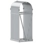 vidaXL Leñero de acero galvanizado plateado 40x45x100 cm vidaXL Leñero de acero galvanizado plateado 40x45x100 cm