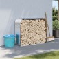 vidaXL Leñero de acero galvanizado plateado 120x45x100 cm vidaXL Leñero de acero galvanizado plateado 120x45x100 cm