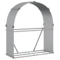 vidaXL Leñero de acero galvanizado plateado 120x45x140 cm vidaXL Leñero de acero galvanizado plateado 120x45x140 cm