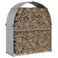 vidaXL Leñero de acero galvanizado plateado 120x45x140 cm vidaXL Leñero de acero galvanizado plateado 120x45x140 cm