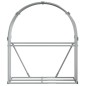 vidaXL Leñero de acero galvanizado plateado 120x45x140 cm vidaXL Leñero de acero galvanizado plateado 120x45x140 cm