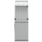 vidaXL Leñero de acero galvanizado plateado 120x45x140 cm vidaXL Leñero de acero galvanizado plateado 120x45x140 cm
