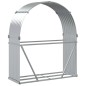 vidaXL Leñero de acero galvanizado plateado 120x45x140 cm vidaXL Leñero de acero galvanizado plateado 120x45x140 cm