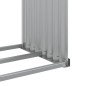 vidaXL Leñero de acero galvanizado plateado 120x45x140 cm vidaXL Leñero de acero galvanizado plateado 120x45x140 cm