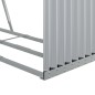 vidaXL Leñero de acero galvanizado plateado 120x45x140 cm vidaXL Leñero de acero galvanizado plateado 120x45x140 cm
