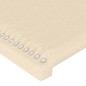 vidaXL Cabecero con LED de tela color crema 163x16x118/128 cm
