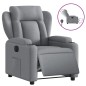 vidaXL Sillón reclinable eléctrico tela gris claro vidaXL Sillón reclinable eléctrico tela gris claro