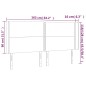 vidaXL Cabecero con LED de tela color crema 163x16x118/128 cm