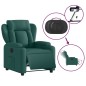 vidaXL Sillón reclinable eléctrico tela verde oscuro vidaXL Sillón reclinable eléctrico tela verde oscuro