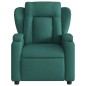 vidaXL Sillón reclinable eléctrico tela verde oscuro vidaXL Sillón reclinable eléctrico tela verde oscuro
