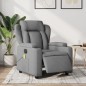 vidaXL Sillón reclinable de masaje eléctrico tela gris claro vidaXL Sillón reclinable de masaje eléctrico tela gris claro