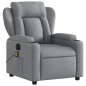 vidaXL Sillón reclinable de masaje eléctrico tela gris claro vidaXL Sillón reclinable de masaje eléctrico tela gris claro
