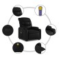 vidaXL Sillón de masaje elevable eléctrico cuero sintético negro vidaXL Sillón de masaje elevable eléctrico cuero sintético negro