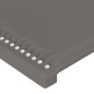 vidaXL Cabecero con LED cuero sintético gris 83x16x118/128cm vidaXL Cabecero con LED cuero sintético gris 83x16x118/128cm